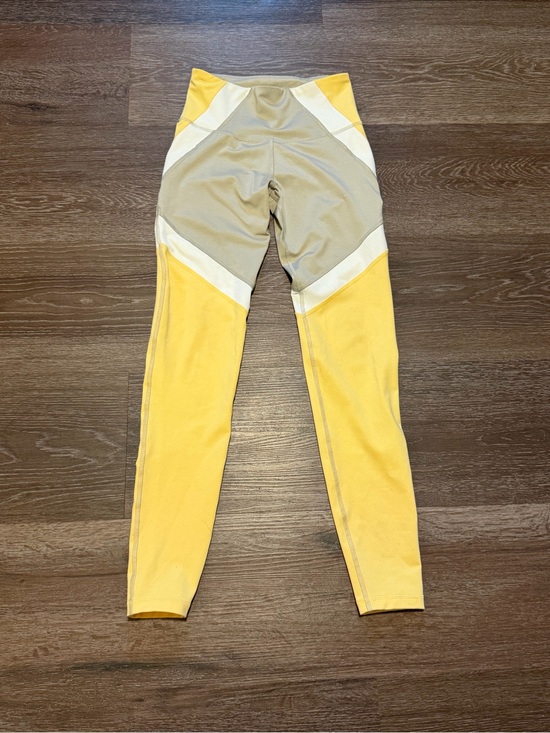 Old Navy Pants - Old Navy Yellow, White & Gray Colorblock Track Leggings